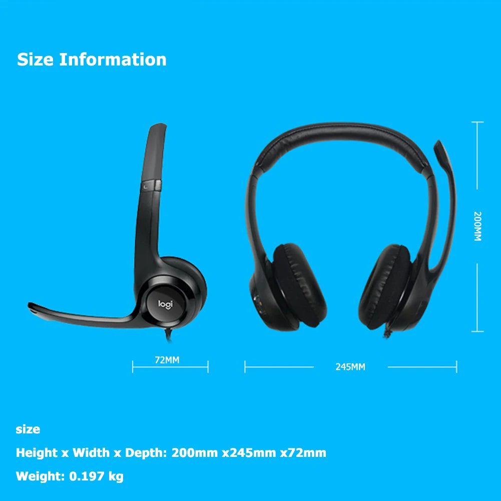 Logitech H390 Computer Headphones Hands-free Gaming Headset