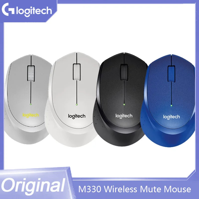 Logitech M330 Wireless Mouse Silent Mouse 1000dpi Silent Optical Mouse 2.4ghz With Usb Receiver Mice For Office Home Using Pc