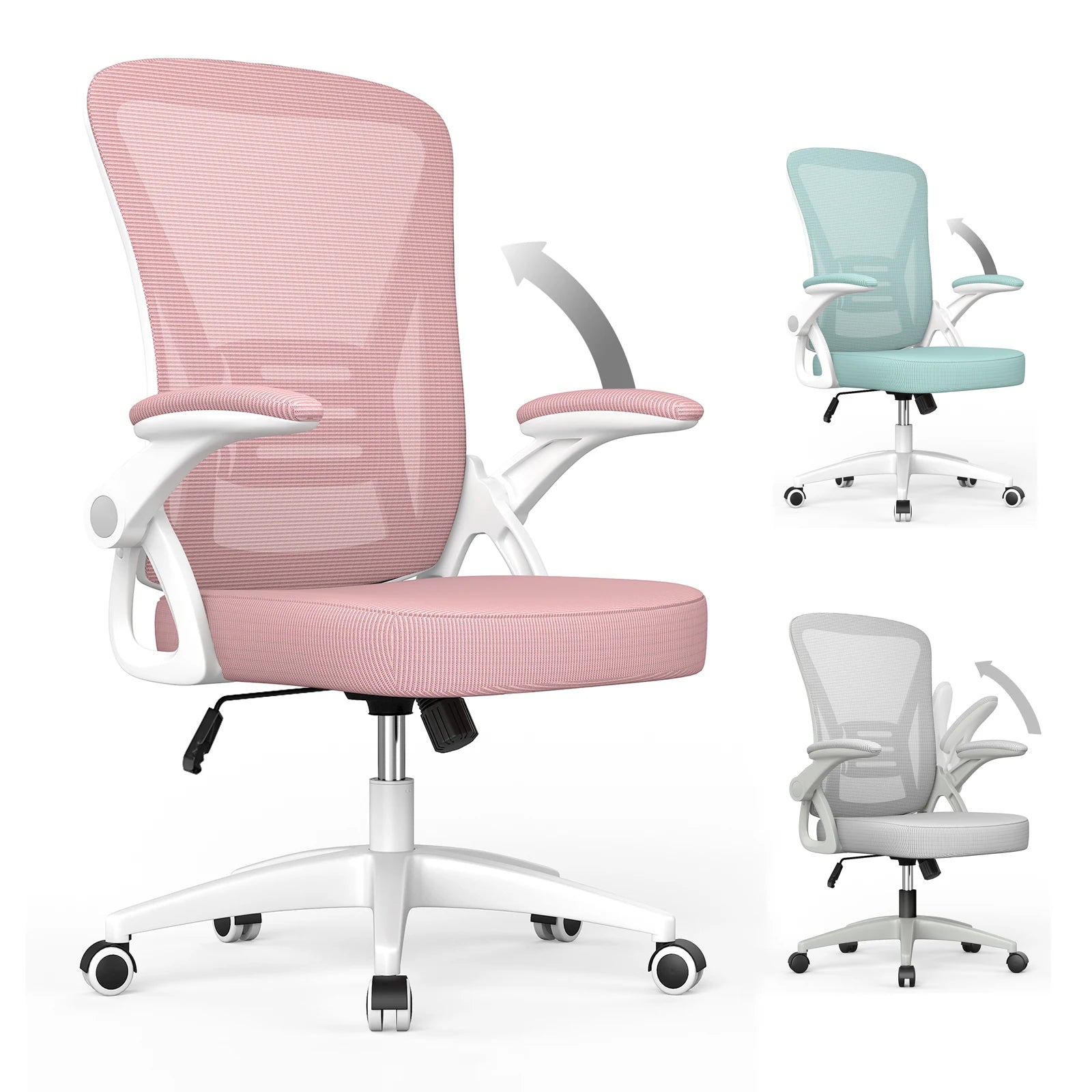 Office Mesh Chair Liftable High Back with Lumbar Support