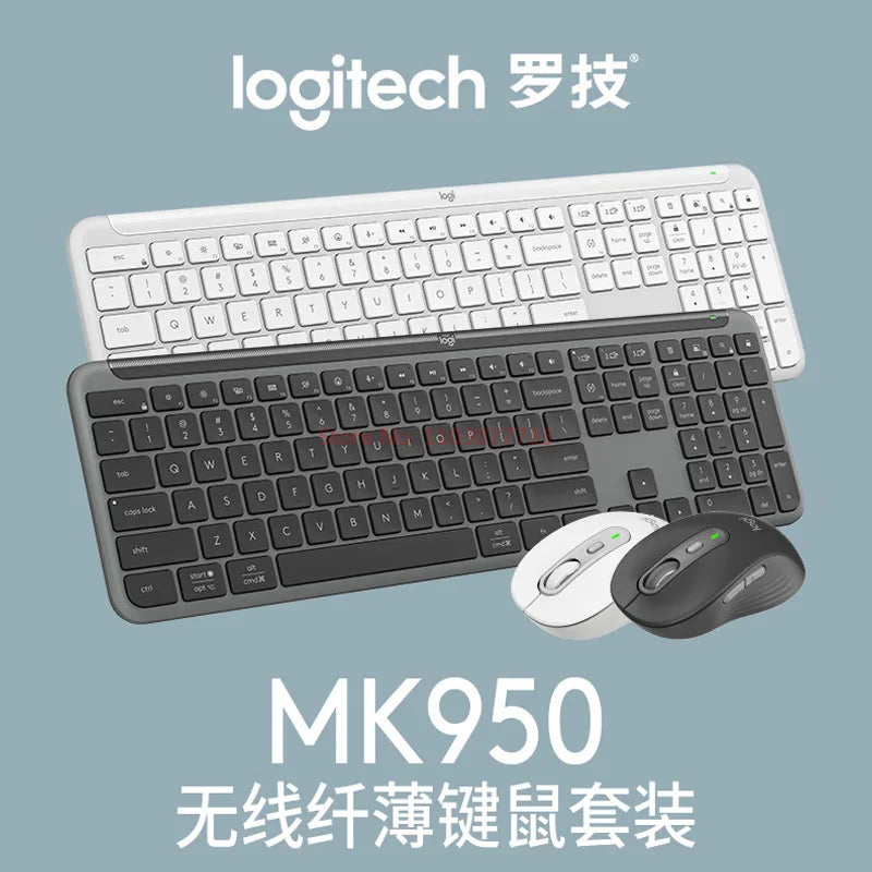 Logitech Wireless Keyboard Mouse Combos Set MK950 For Office Laptop M750 Mute Mouse K950 Wireless Keyboard Logibolt Usb Receiver