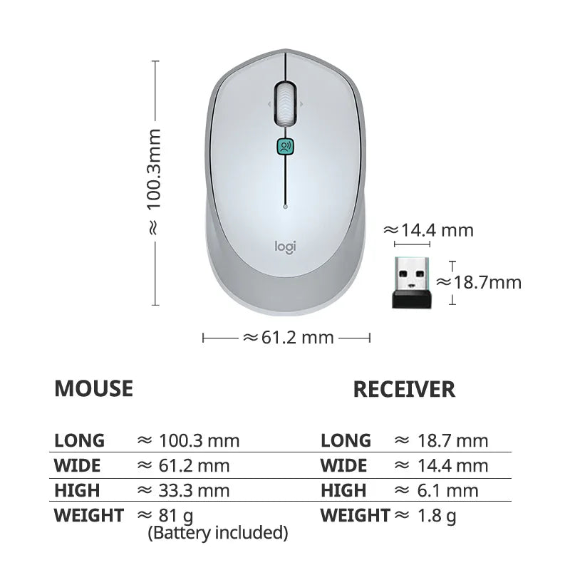 Logitech M380 2.4ghz 4-Keys Smart Optical Mini Wireless Mouse