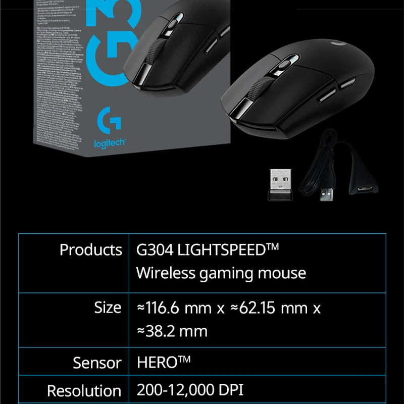 Logitech G305 6 Programmable Buttons Sensor 12000dpi Mouse