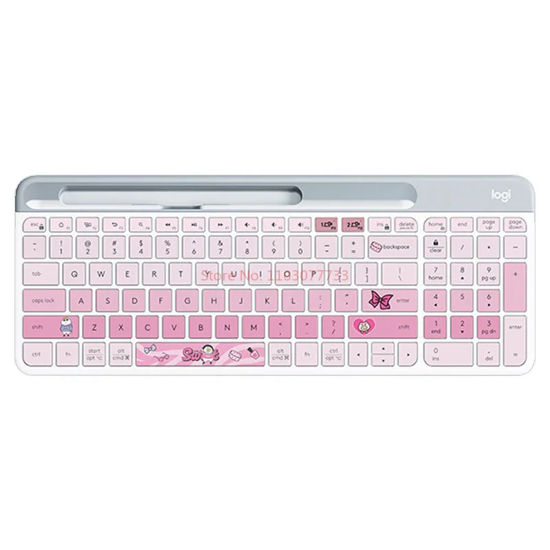 Logitech K580 Wireless Bluetooth Keyboard Mouse Combos Cute Duckyo Friend Series Sweet Cool Key Mouse Set For Home Office Laptop