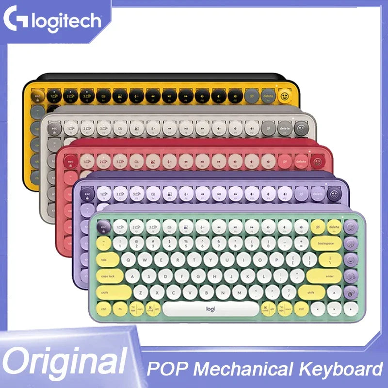 Logitech Pop Keys Wireless Portable Mechanical Keyboard Bluetooth Keyboard Ttc Tea Axis Keyboard For Ipad Office Gaming Laptop