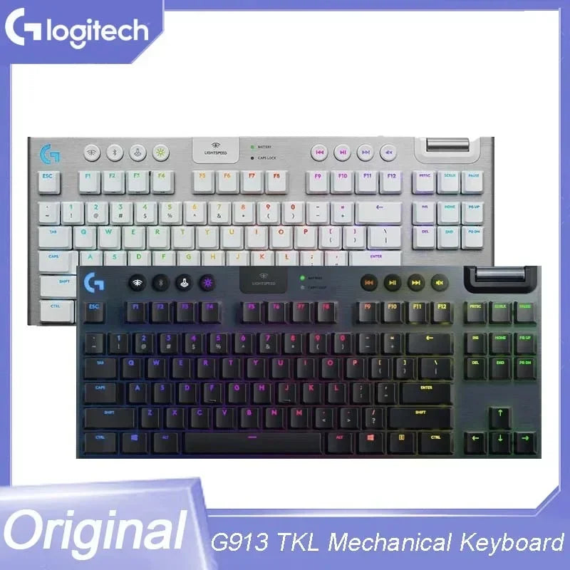 Logitech G913 TKL Wireless RGB Mechanical Gaming Keyboard Lightspeed Bluetooth Backlight Keys For Professional E-sports Players