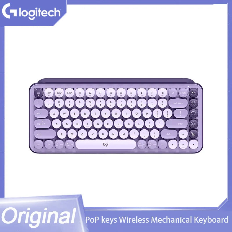 Logitech POP Keys Wireless Portable Mechanical Keyboard Bluetooth Keyboard TTC Tea Axis Keyboard For Ipad Office Gaming Laptop