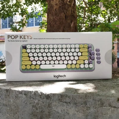 Logitech Pop Keys Wireless Portable Mechanical Keyboard Bluetooth Keyboard Ttc Tea Axis Keyboard For Ipad Office Gaming Laptop