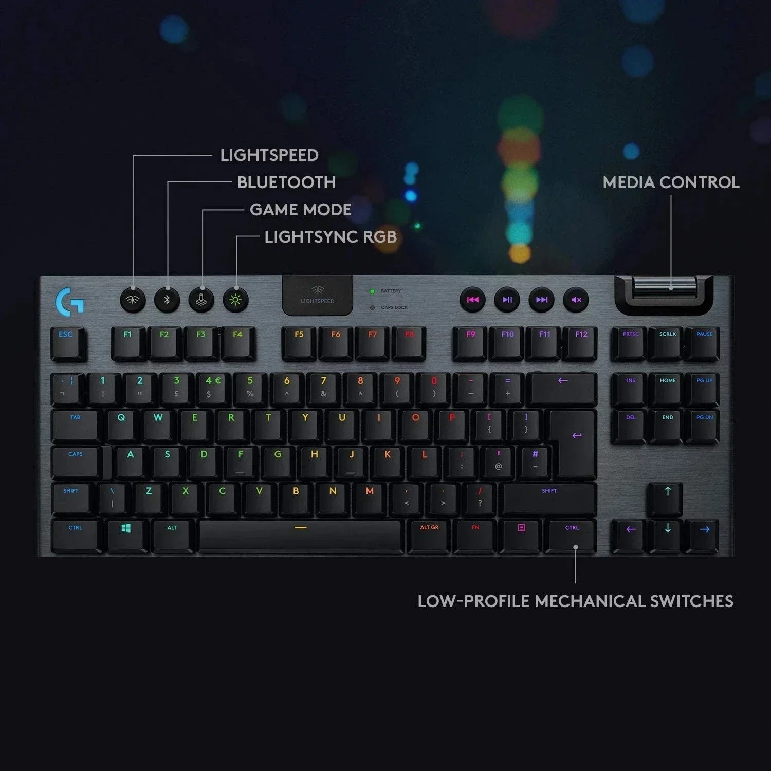 Logitech G913 TKL Wireless RGB Mechanical Gaming Keyboard Lightspeed Bluetooth Backlight Keys For Professional E-sports Players