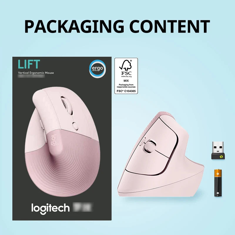 Logitech Lift Ergonomic Vertical Office Mouse Wireless