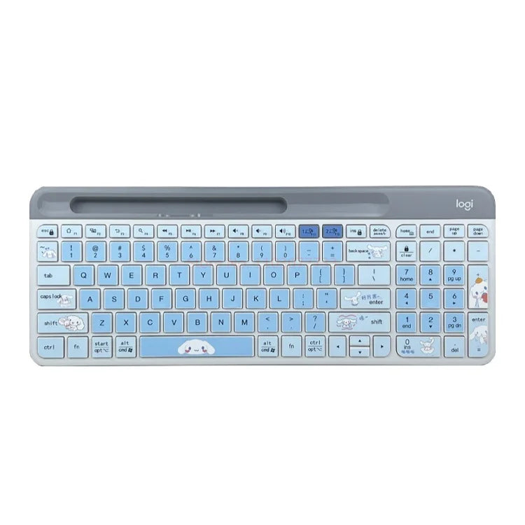 Cartoon DIY Stickers Cinnamoroll Logitech K580 Wireless Keyboard Mouse Combos For Windows Macos Ios Android Office Computer