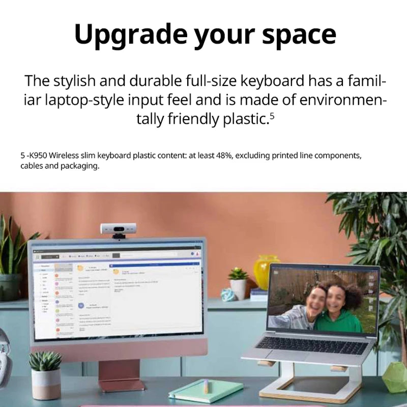 Logitech K950 Wireless Bluetooth Keyboard Ultra Slim Silent Keyboard
