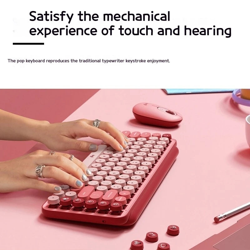 Logitech POP Keys Wireless Portable Mechanical Keyboard Bluetooth Keyboard TTC Tea Axis Keyboard For Ipad Office Gaming Laptop