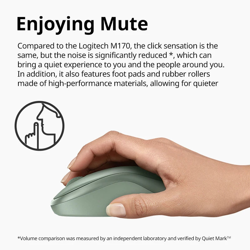 Logitech M221 Noiseless 2.4ghz Wireless Mute Portable Mini Mouse