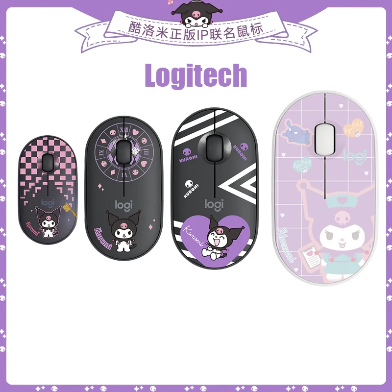 Logitech Sanrio Kuromi Co-Branded Cartoon Pebble Wireless Bluetooth Mouse