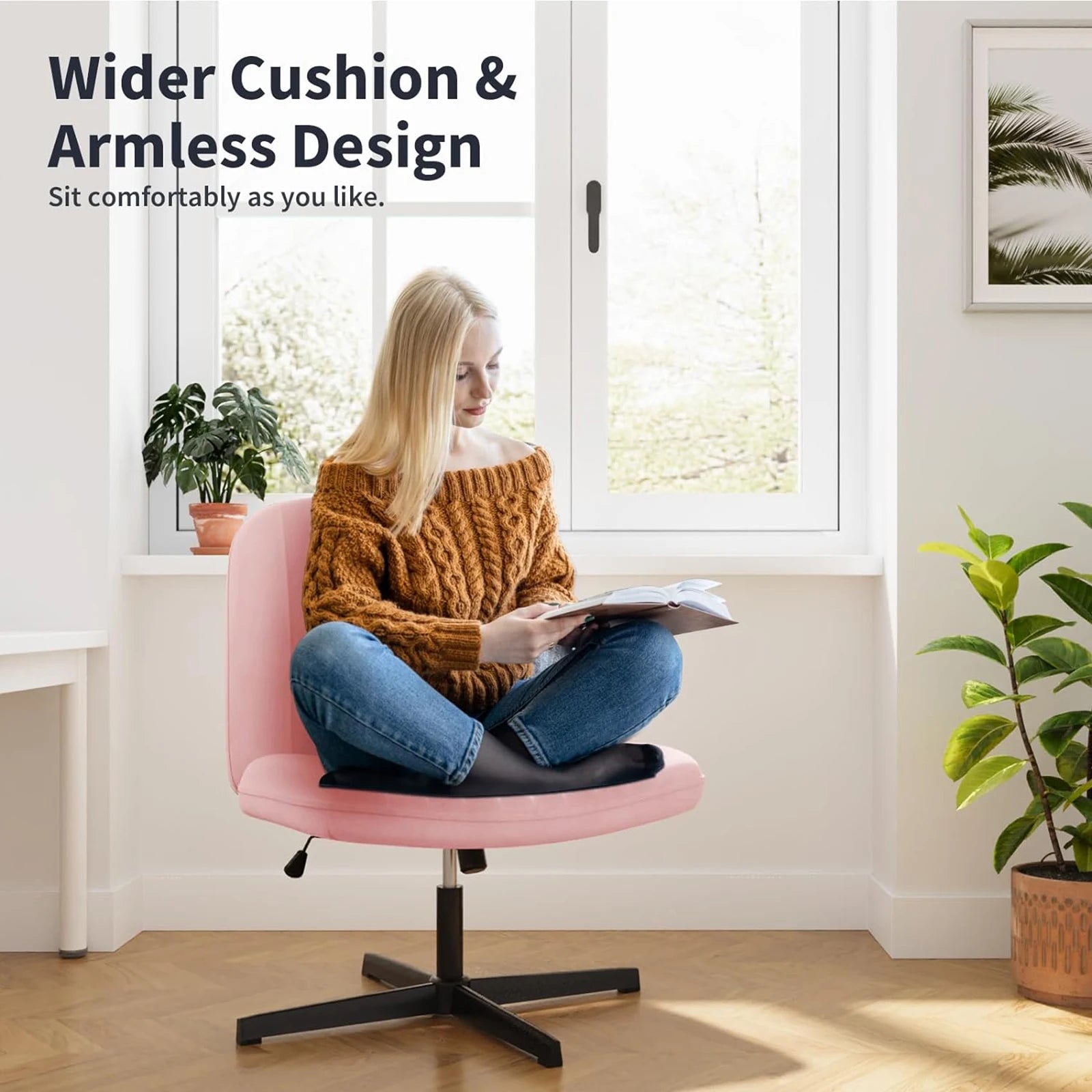 Office Desk Chair with Wider Cushion for Sitting in Tailored Seat