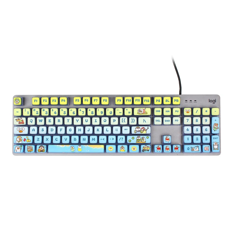 Logitech K845 Wired Mechanical Keyboard For Office Game E-Sports Green Axis Tea Axis Red Axis Cartoon K845 104key Wired Keyboard